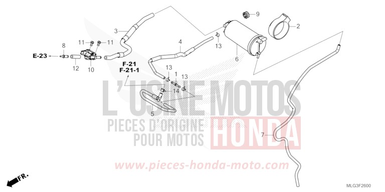 CUVETTE de Africa Twin DCT PEARL GLARE WHITE (NHB53H) 2022